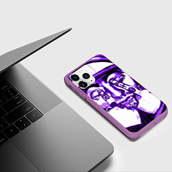 Чехол iPhone 11 Pro матовый F**K, цвет: 3D-фиолетовый — фото 2