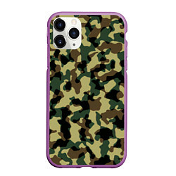 Чехол iPhone 11 Pro матовый Военный камуфляж