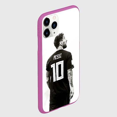 Чехол iPhone 11 Pro матовый 10 Leo Messi / 3D-Фиолетовый – фото 2