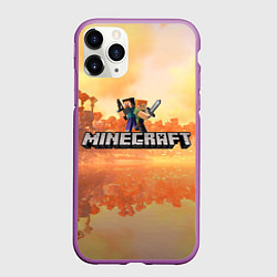 Чехол iPhone 11 Pro матовый Стив Майнкрафт Minecraft, цвет: 3D-фиолетовый