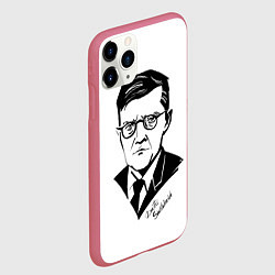 Чехол iPhone 11 Pro матовый Dmitry Shostakovich, цвет: 3D-малиновый — фото 2