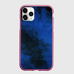 Чехол iPhone 11 Pro матовый Синий дым, цвет: 3D-малиновый