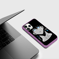Чехол iPhone 11 Pro матовый Поднятие уровня в одиночку - solo leveling, цвет: 3D-фиолетовый — фото 2
