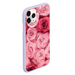 Чехол iPhone 11 Pro матовый Чайная пыльная роза - нежно розовый цветок, цвет: 3D-светло-сиреневый — фото 2