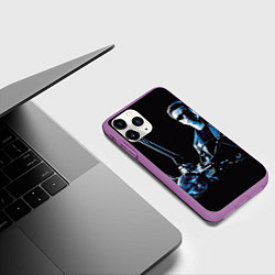 Чехол iPhone 11 Pro матовый Терминатор art, цвет: 3D-фиолетовый — фото 2