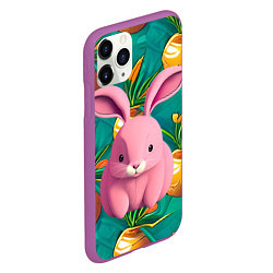 Чехол iPhone 11 Pro матовый Pink rabbit, цвет: 3D-фиолетовый — фото 2