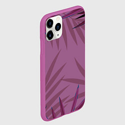 Чехол iPhone 11 Pro матовый Розовая пальма, цвет: 3D-фиолетовый — фото 2