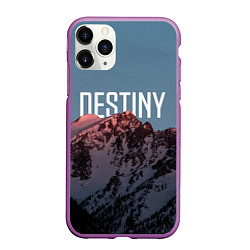 Чехол iPhone 11 Pro матовый Горы судьба, цвет: 3D-фиолетовый