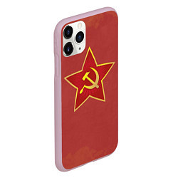 Чехол iPhone 11 Pro матовый Советская звезда, цвет: 3D-розовый — фото 2