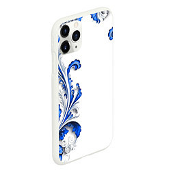 Чехол iPhone 11 Pro матовый Русские узоры, цвет: 3D-белый — фото 2