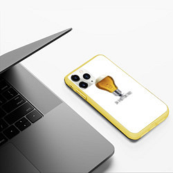 Чехол iPhone 11 Pro матовый Да будет светлое, цвет: 3D-желтый — фото 2