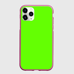 Чехол iPhone 11 Pro матовый Кислотный зеленый, цвет: 3D-малиновый