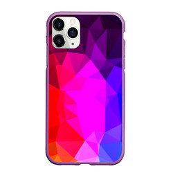 Чехол iPhone 11 Pro матовый Битва градиентов неон, цвет: 3D-фиолетовый