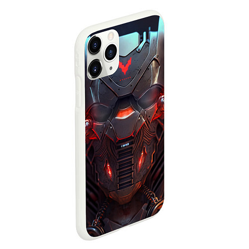 Чехол iPhone 11 Pro матовый Панцирь киборга / 3D-Белый – фото 2