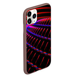 Чехол iPhone 11 Pro матовый Geometry neon texture, цвет: 3D-коричневый — фото 2