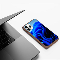 Чехол iPhone 11 Pro матовый Win 11 заставка, цвет: 3D-коричневый — фото 2