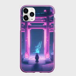 Чехол iPhone 11 Pro матовый Магические врата, цвет: 3D-фиолетовый