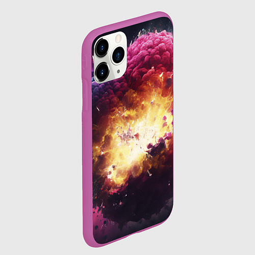 Чехол iPhone 11 Pro матовый Теория взрыва / 3D-Фиолетовый – фото 2