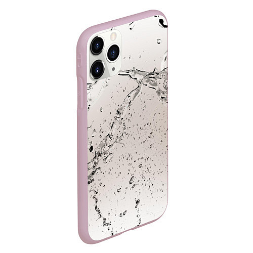 Чехол iPhone 11 Pro матовый Волна на стекле / 3D-Розовый – фото 2
