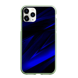 Чехол iPhone 11 Pro матовый Geometry blue stripes