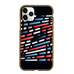 Чехол iPhone 11 Pro матовый Vanguard neon pattern, цвет: 3D-коричневый