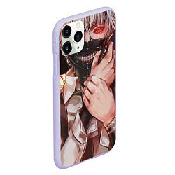 Чехол iPhone 11 Pro матовый Tokio Ghoul, цвет: 3D-светло-сиреневый — фото 2