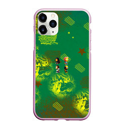 Чехол iPhone 11 Pro матовый Simpson children, цвет: 3D-розовый