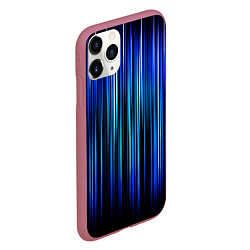 Чехол iPhone 11 Pro матовый Neon line stripes, цвет: 3D-малиновый — фото 2