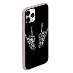 Чехол iPhone 11 Pro матовый Скелет кости руки skeleton, цвет: 3D-розовый — фото 2