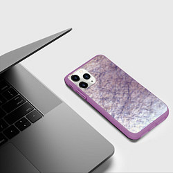 Чехол iPhone 11 Pro матовый Неразбериха в рисунке, цвет: 3D-фиолетовый — фото 2