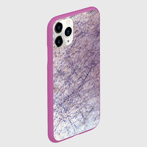 Чехол iPhone 11 Pro матовый Неразбериха в рисунке / 3D-Фиолетовый – фото 2