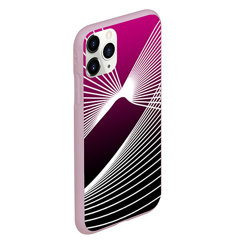 Чехол iPhone 11 Pro матовый Авангардная растровая композиция / 3D-Розовый – фото 2