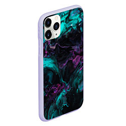 Чехол iPhone 11 Pro матовый Помехи квантового мира, цвет: 3D-светло-сиреневый — фото 2