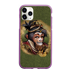 Чехол iPhone 11 Pro матовый Король обезьян Сунь Укун, цвет: 3D-фиолетовый