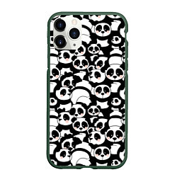 Чехол iPhone 11 Pro матовый Чёрно-белые панды