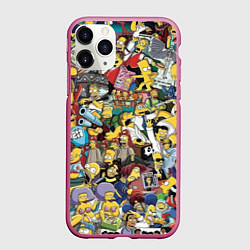 Чехол iPhone 11 Pro матовый Simpsonhistory, цвет: 3D-малиновый
