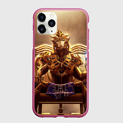 Чехол iPhone 11 Pro матовый PUBG фараоны, цвет: 3D-малиновый