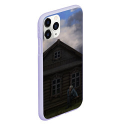 Чехол iPhone 11 Pro матовый Старуха у избы, цвет: 3D-светло-сиреневый — фото 2
