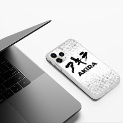 Чехол iPhone 11 Pro матовый Akira с потертостями на светлом фоне, цвет: 3D-белый — фото 2