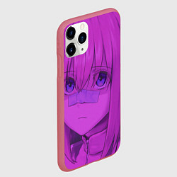 Чехол iPhone 11 Pro матовый Одинокий рокер, цвет: 3D-малиновый — фото 2