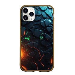 Чехол iPhone 11 Pro матовый Абстракция объемные плиты, цвет: 3D-коричневый