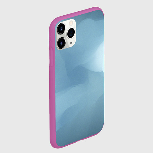 Чехол iPhone 11 Pro матовый Синий туман / 3D-Фиолетовый – фото 2