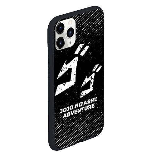 Чехол iPhone 11 Pro матовый JoJo Bizarre Adventure с потертостями на темном фо / 3D-Черный – фото 2