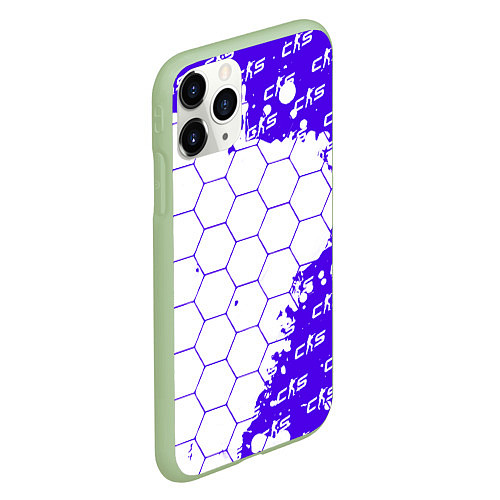 Чехол iPhone 11 Pro матовый Counter Strike 2 Pattern / 3D-Салатовый – фото 2