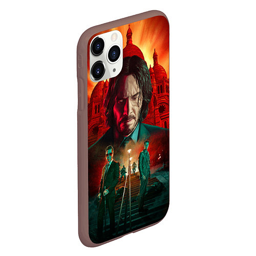 Чехол iPhone 11 Pro матовый John Wick catholic church Paris / 3D-Коричневый – фото 2