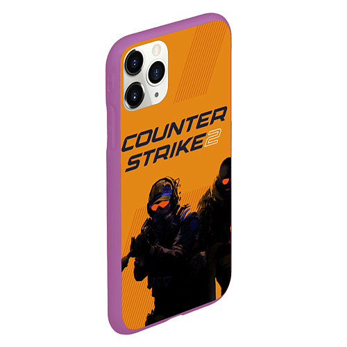 Чехол iPhone 11 Pro матовый Counter Strike 2 / 3D-Фиолетовый – фото 2