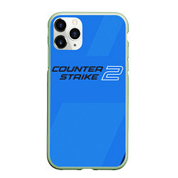 Чехол iPhone 11 Pro матовый Counter Strike 2 с логотипом, цвет: 3D-салатовый