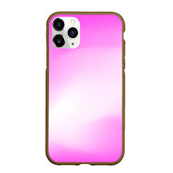 Чехол iPhone 11 Pro матовый Градиент розовый, цвет: 3D-коричневый