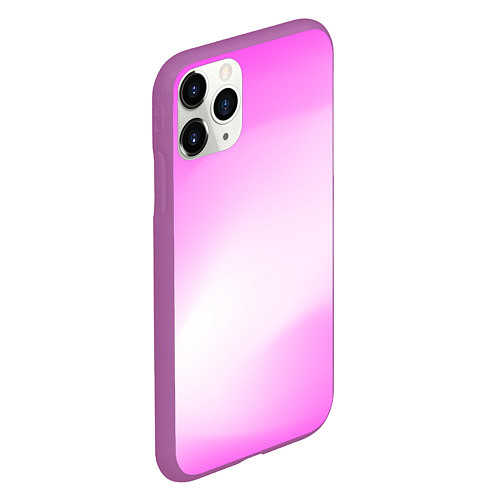 Чехол iPhone 11 Pro матовый Градиент розовый / 3D-Фиолетовый – фото 2