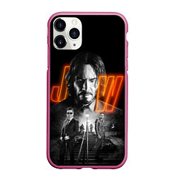 Чехол iPhone 11 Pro матовый John Wick Chapter 4, цвет: 3D-малиновый